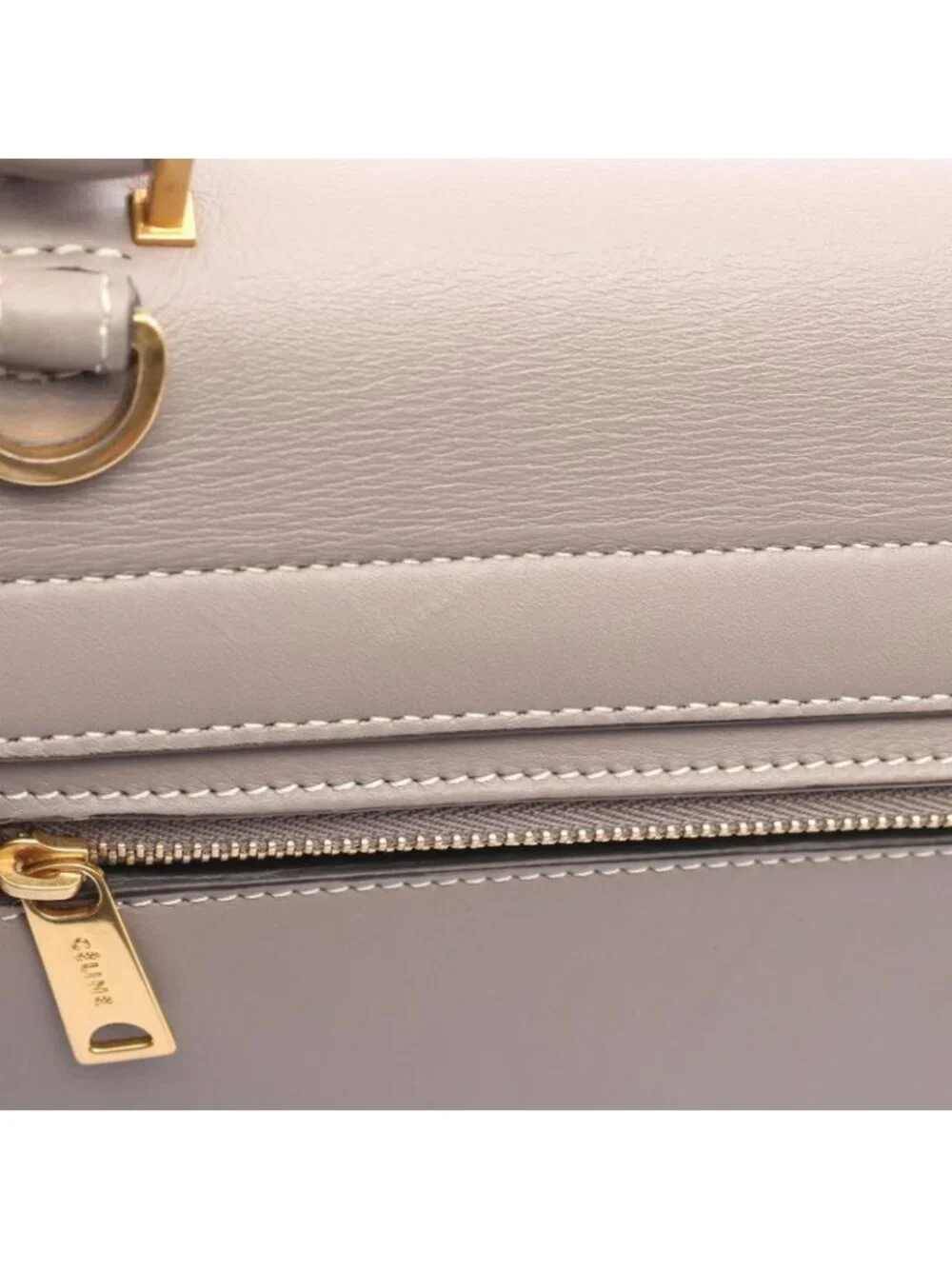 Celine Handbag Trapeze Grey Leather - Picture 14 of 15